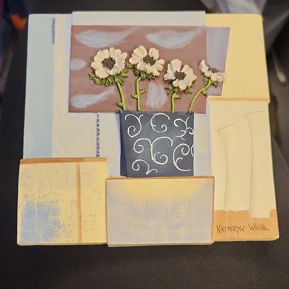 Kathryn Whiye Floral Ceramic Wall Art Piece